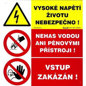 tabulka VYSOKÉ NAP. NEHAS, VSTUP ZAKÁZÁN 39001