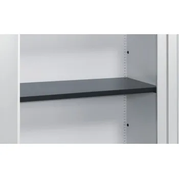 Vložná police C+P, lakovaná, z oceli, 724 x 363 x 24 mm, černošedá