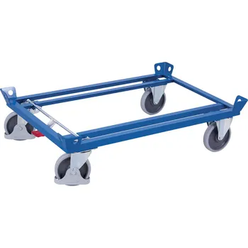 Paletový vozík Podvozek z oceli, TPE kolečka, EasySTOP, 1210 x 810 x 270 mm