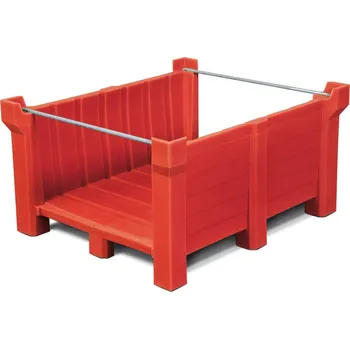 Úložný box Stohovatelná nádoba PolyPro z PE, objem 300 litrů, čelně otevřená, červená