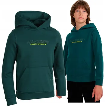 Chlapecká mikina 4F dětská mikina bavlna zelená, velikost 164