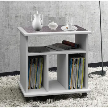 Servírovací stolek VCM Mobilní odkládací stolek Tabina, bílý 487618