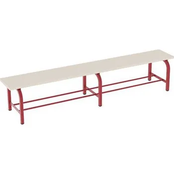 Zahradní lavice Lavice Lada s roštem, 200 cm, červená