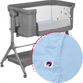 Prostěradlo PROSTĚRADLO s gumou do přistýlky Lionelo LEONIE PLUS, mušelínové