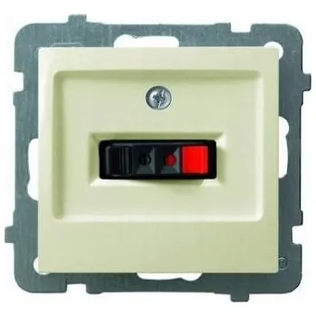 Elektrická zásuvka Reproduktorová zásuvka OSPEL AS GG-1G/m/27 ECRU (krémová)
