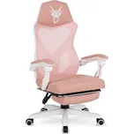 JAKS Herní židle růžová látka Bing