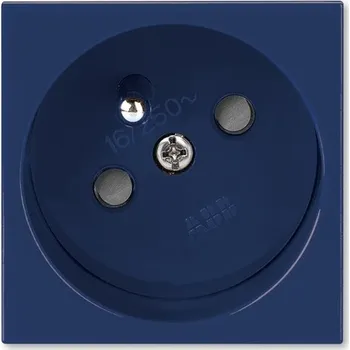 Elektrická zásuvka 5525N-C02357 M5 Zásuvka 45x45 s ochranným kolíkem, s clonkami, safírová modrá (Profil 45)