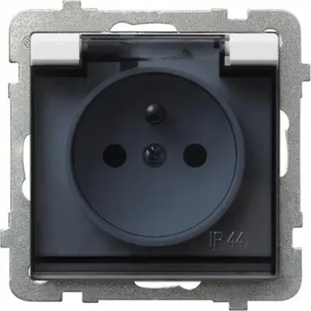Elektrická zásuvka Ospel Sonata Zásuvka Třídy Ochrany IP44 Schuko Bílá Matná GPH-1RS/m/75/d