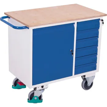 Dílenský vozík, skříňka, 6 zásuvek