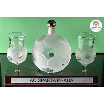 Dárková krabička AC Sparta Praha Luxusní dárková sada - fotbalový míč a dva pohárky - bez alkoholu