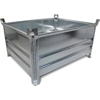 Úložný box Stohovatelné nádoby SP 1012 Profi z oceli, 600 litrů objem, zinkované