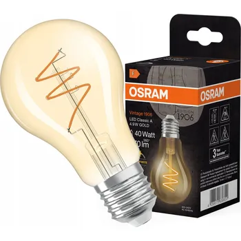 Žárovka LED Žárovka Dekorativní A60 E27 4.9W CRI90 Filament Stmívatelná Vintage