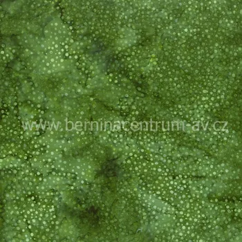 Hoffman 3019-104 bali batika puntík zelená bavlněná látka patchwork