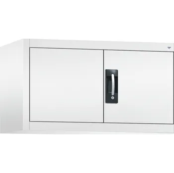 Jednací stůl Nástavec na kancelářskou skříň s křídlovými dveřmi C+P Acurado, 930 x 400 x 500 mm, bílý