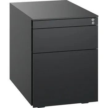 Jednací stůl Kancelářský kontejner C+P Asisto, 430 x 581 x 563 mm, černý, 3 výsuvy