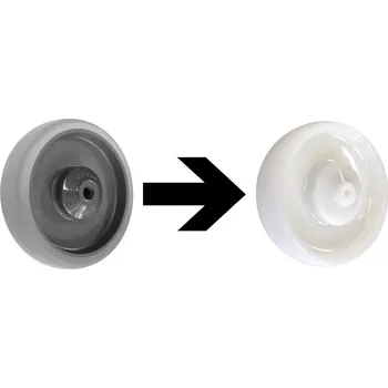 Dílenský stůl Sada polyamidových koleček, 2 pevná a 2 otočná, Ø 125 mm