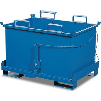 Přepravník Nádoba s výklopným dnem z oceli, na špony, objem 500 litrů