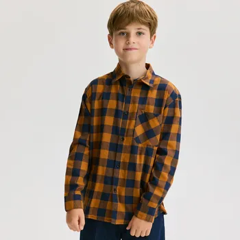 Reserved - Kostkovaná košile - oranžová - 041FO-22X - 041FO-22X-152