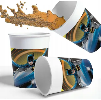 Party nádobí Papírové KELÍMKY Batman Pohádka pro děti k narozeninám 200 ML 8 ks