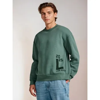 Pánská mikina Sinsay - Mikina s kulatým výstřihem - zelená - 5037O-77X - 5037O-77X-S