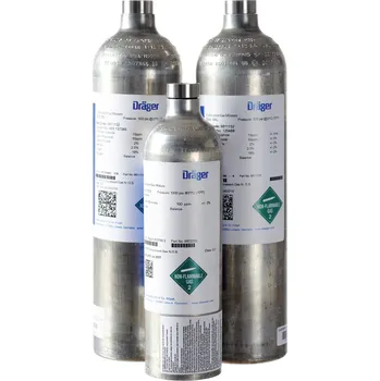 Ventil Testovací plyn Dräger, 60 litrů, sulfan (H2S), 20 ppm