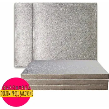 Cake Star Tác pevný stříbrný čtverec grape 28x28cm 11"