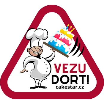 samolepka Cake star Samolepka "Vezu dort" 3