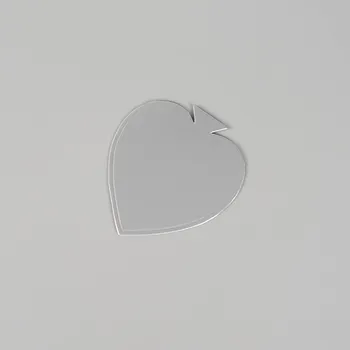 Cake star Podložka pod minidezerty stříbrná list 8,5x9,5 cm