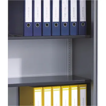 Vložná police C+P, lakovaná, z oceli, 1194 x 352 x 24 mm, černošedá