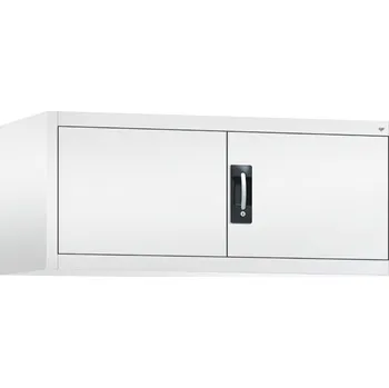 Jednací stůl Nástavec na kancelářskou skříň s křídlovými dveřmi C+P Acurado, 1200 x 500 x 500 mm, bílý