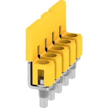 WQV 4/5, Propojka (svorka), Přišroubováno, Žlutá, 41 A, Počet pólů: 5, Rozteč v mm (P): 6.10, Izolované: Ano, Šířka: 7.6 mm, 1057860000