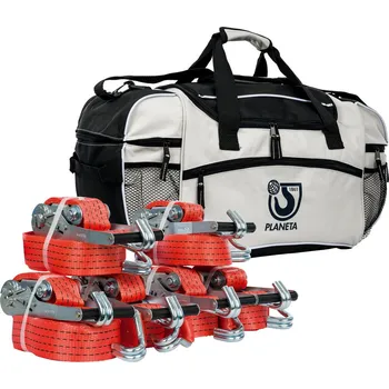 Příslušenství pro stavební techniku Balení upínacích popruhů PLANETA B, 7 kusů, v praktické sportovní tašce