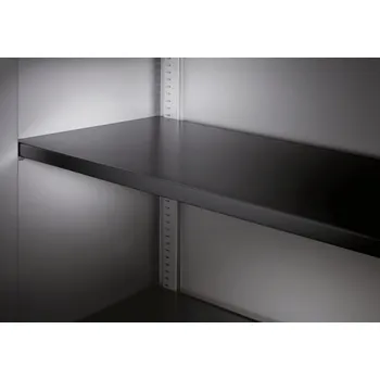 Vložná police C+P, lakovaná, z oceli, 994 x 352 x 24 mm, černošedá