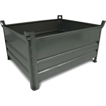 Úložný box Stohovatelné nádoby SP 8012 Profi z oceli, 480 litrů objem, šedé