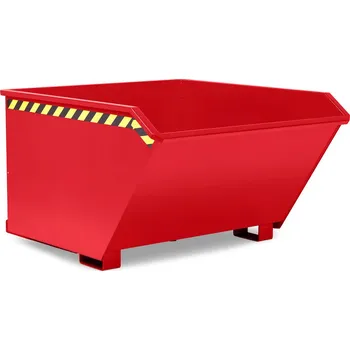 Přepravník Výklopná nádrž z oceli, typ NB, objem 1250 litrů, červená