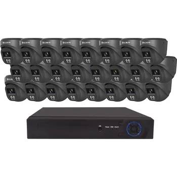 Kompletní kamerový systém Securia Pro IP kamerový systém NVR24CHV8S-B SONY DOME smart, černý Pevný disk: bez disku