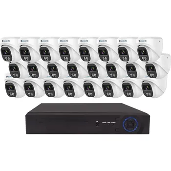 Kompletní kamerový systém Securia Pro IP kamerový systém NVR24CHV8S-W SONY DOME smart, bílý Pevný disk: bez disku