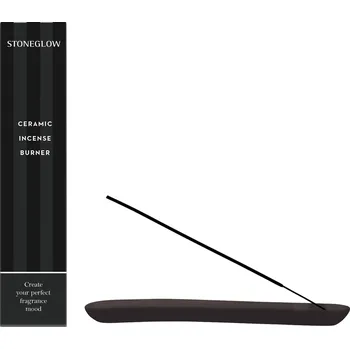Vonná tyčinka Stoneglow Ceramic Incense Burner Držák na vonné tyčinky Modern Classics, černý