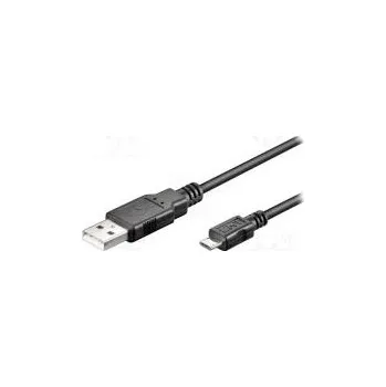 Datový kabel Kabel USB 2.0 USB A vidlice, USB B micro vidlice 0,15m černá