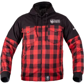 Moto bunda W-TEC Black Heart Softshellová moto bunda Rozzer červeno-černá - 4XL