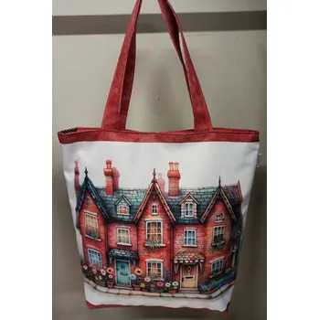 Nákupní taška Taška nákupní kočárkovina - Domky, ulice