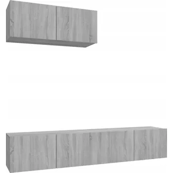 Televizní stolek Sada TV skříněk 80x30x30 cm šedá dub sonoma