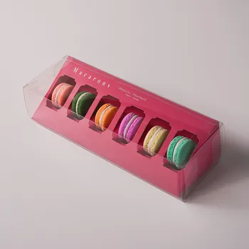 Krabička na výslužku Cake star Elegantní krabička na makronky růžová 23x9,8cm na 6ks