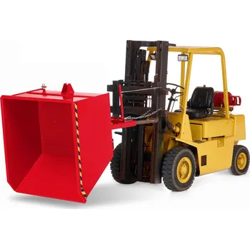 Přepravník Výklopný kontejner na špony, 500 litrů, červený, svařovaný, vypouštěcí kohout