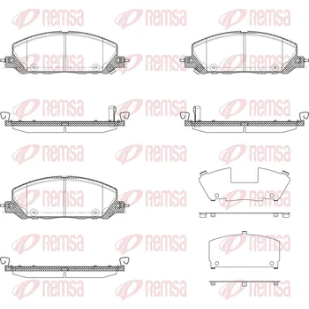 Brzdová destička Sada brzdových destiček, kotoučová brzda REMSA 1918.08