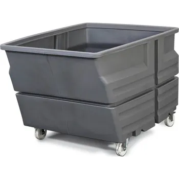 Úložný box Víceúčelová nádoba z polyethylenu (PE), s kolečky, 800 l objem, šedá