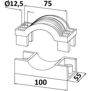 kabelová chránička Příchytka KHF 35-54