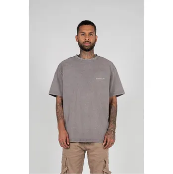 Pánské tričko MJ GONZALES TM Acid Washed Heavy Oversize Tee - asphalt 5XL