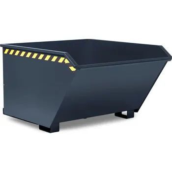 Přepravník Výklopná nádrž z oceli, typ NB, objem 1250 litrů, šedá