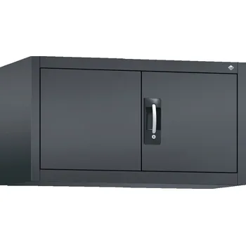 Jednací stůl Nástavec na kancelářskou skříň s křídlovými dveřmi C+P Acurado, 930 x 400 x 500 mm, černošedý